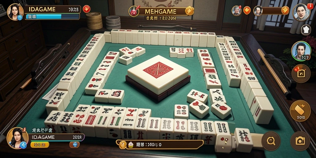 Screenshot gameplay IDAGAME yang menunjukkan keseruan bermain Mahjong.