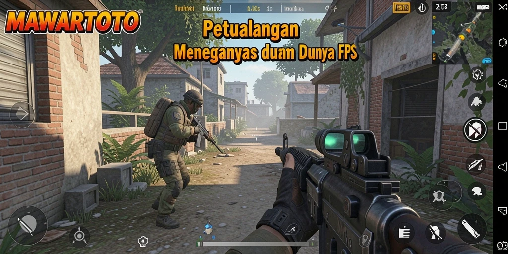Tampilan gameplay MAWARTOTO yang intens dan menegangkan dalam mode FPS.