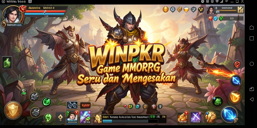Tampilan menarik dari gameplay MMORPG di WINPKR.